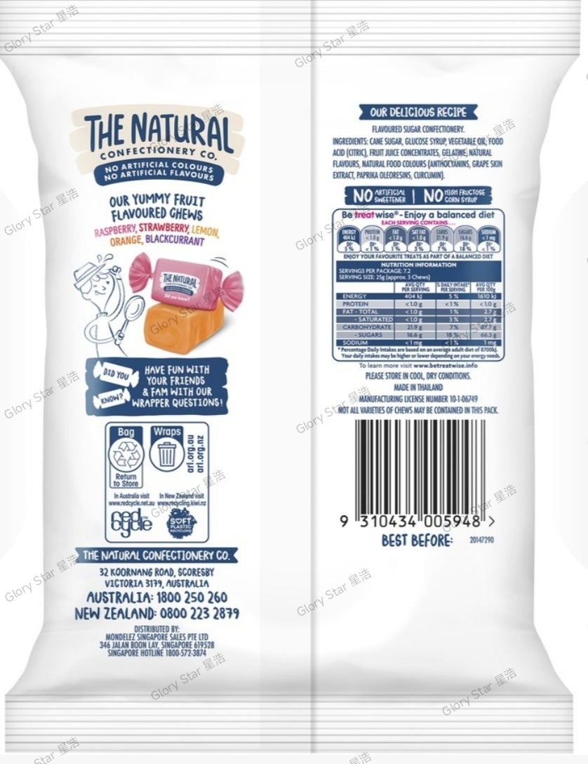 THE NATURAL FRUITY CHEWS 天然糖果公司 - 180g