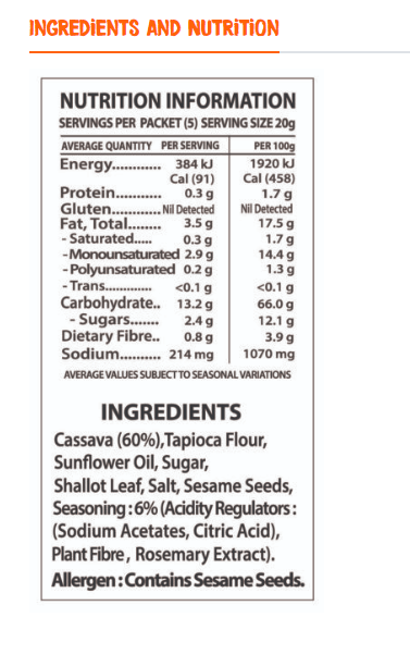 VEGE CHIPS - SEA SALT & VINEGAR FLAVOUR