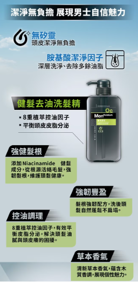 曼秀雷敦 健髮控油防脫洗髮露 550ml