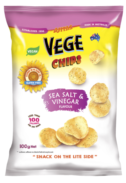 VEGE CHIPS - SEA SALT & VINEGAR FLAVOUR