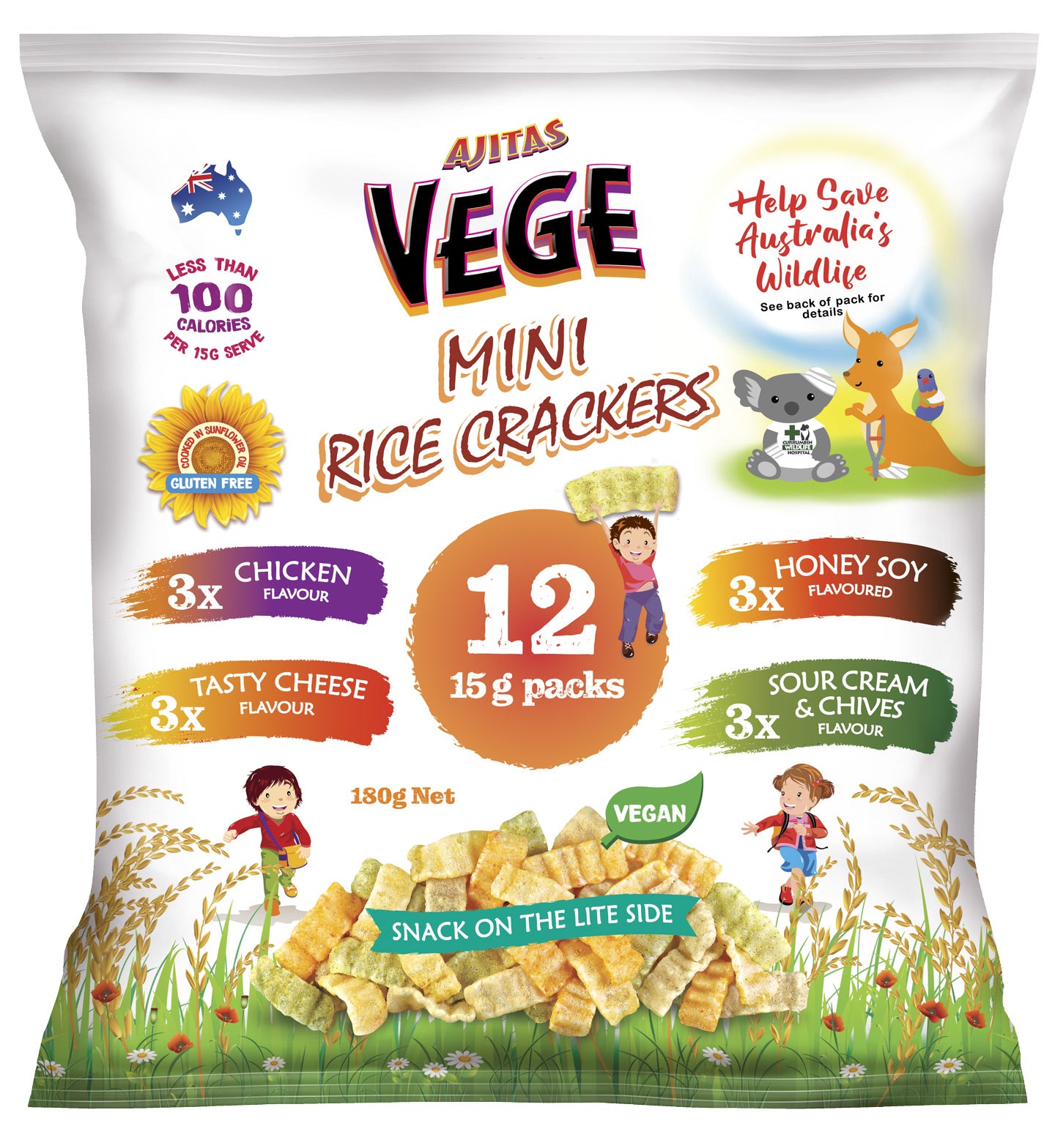 VEGE MINI RICE CRACKERS - Multi-Pack